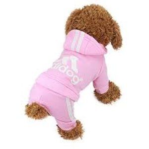 Light pink Adidog Tracksuit Small Dog